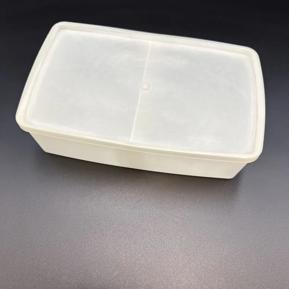 Vintage Clear Sheer‎ Tupperware Storage Container 713, Lid 714, Divider 715
